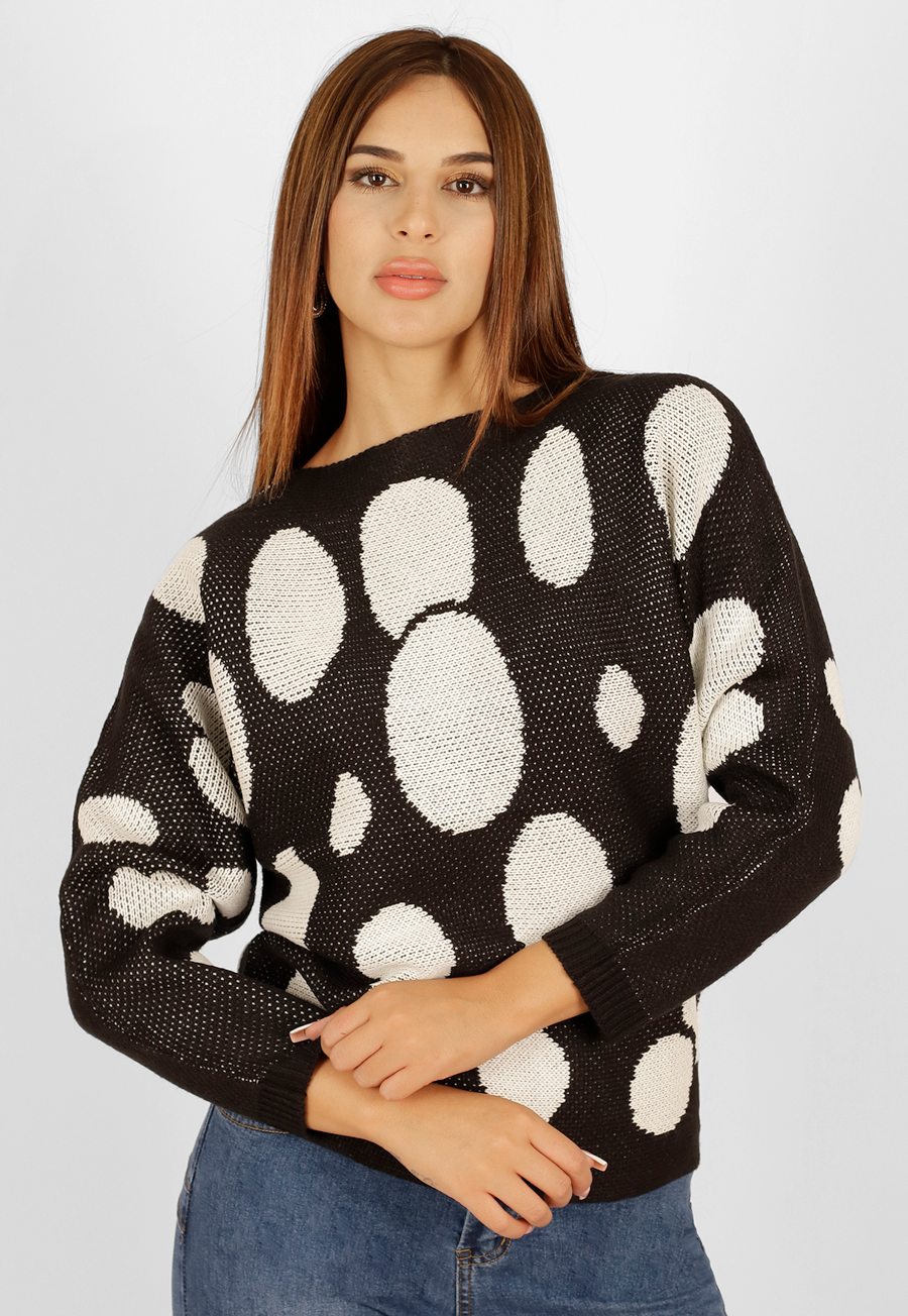 Sweater Círculos cuello bote