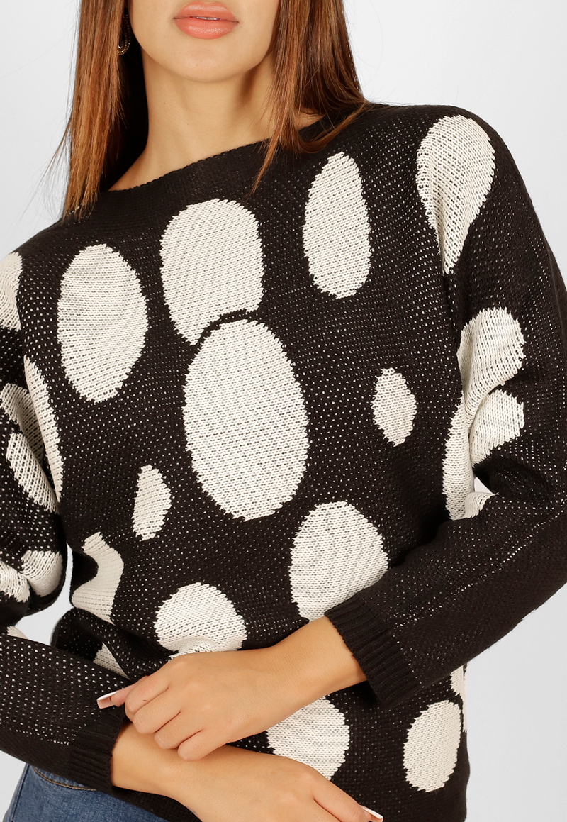 Sweater Círculos cuello bote