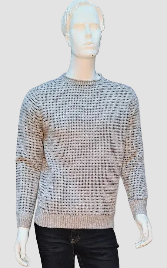 Sweater cuello polo único color 674-18