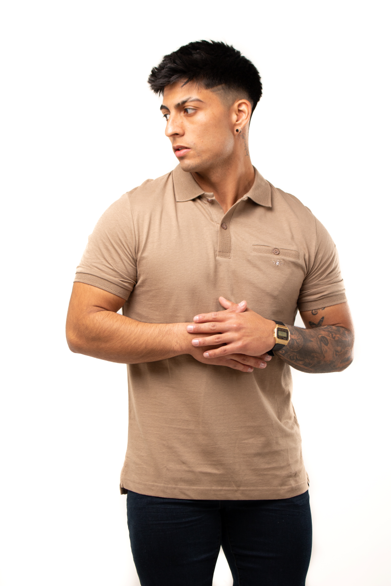 Polera Cuello Tejido 100% algodón P058