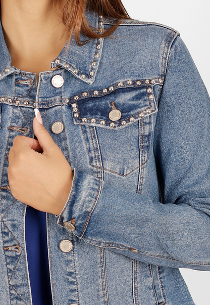Chaqueta Mezclilla con tachas