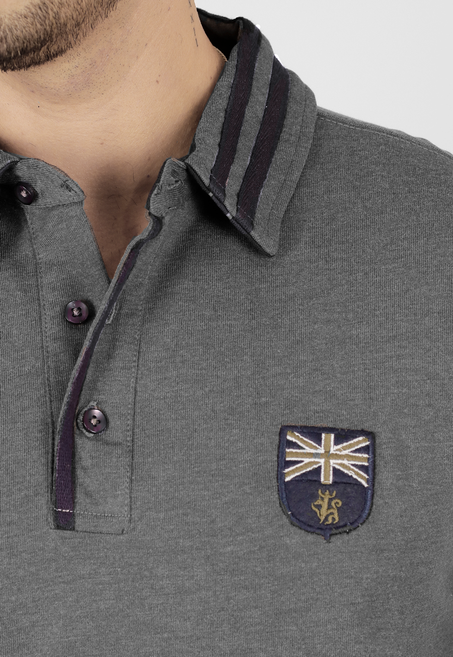 Polerón cuello con vivos, 100% algodón