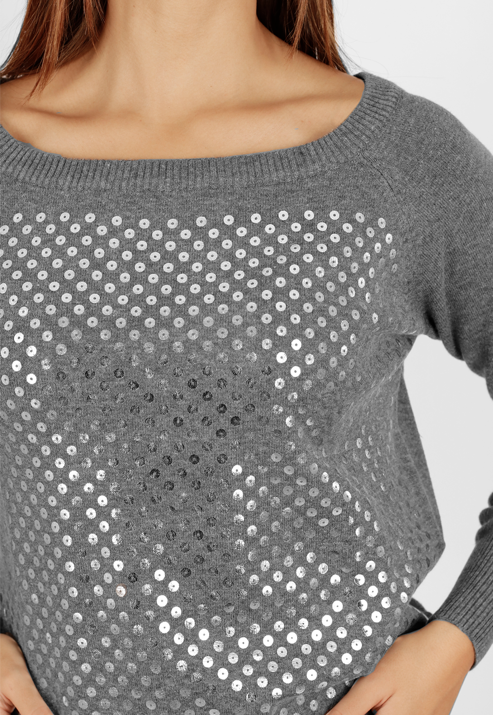 Sweater Estampado Plateado