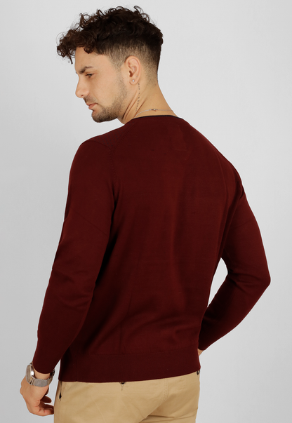 Sweater Jacquard, cuello v