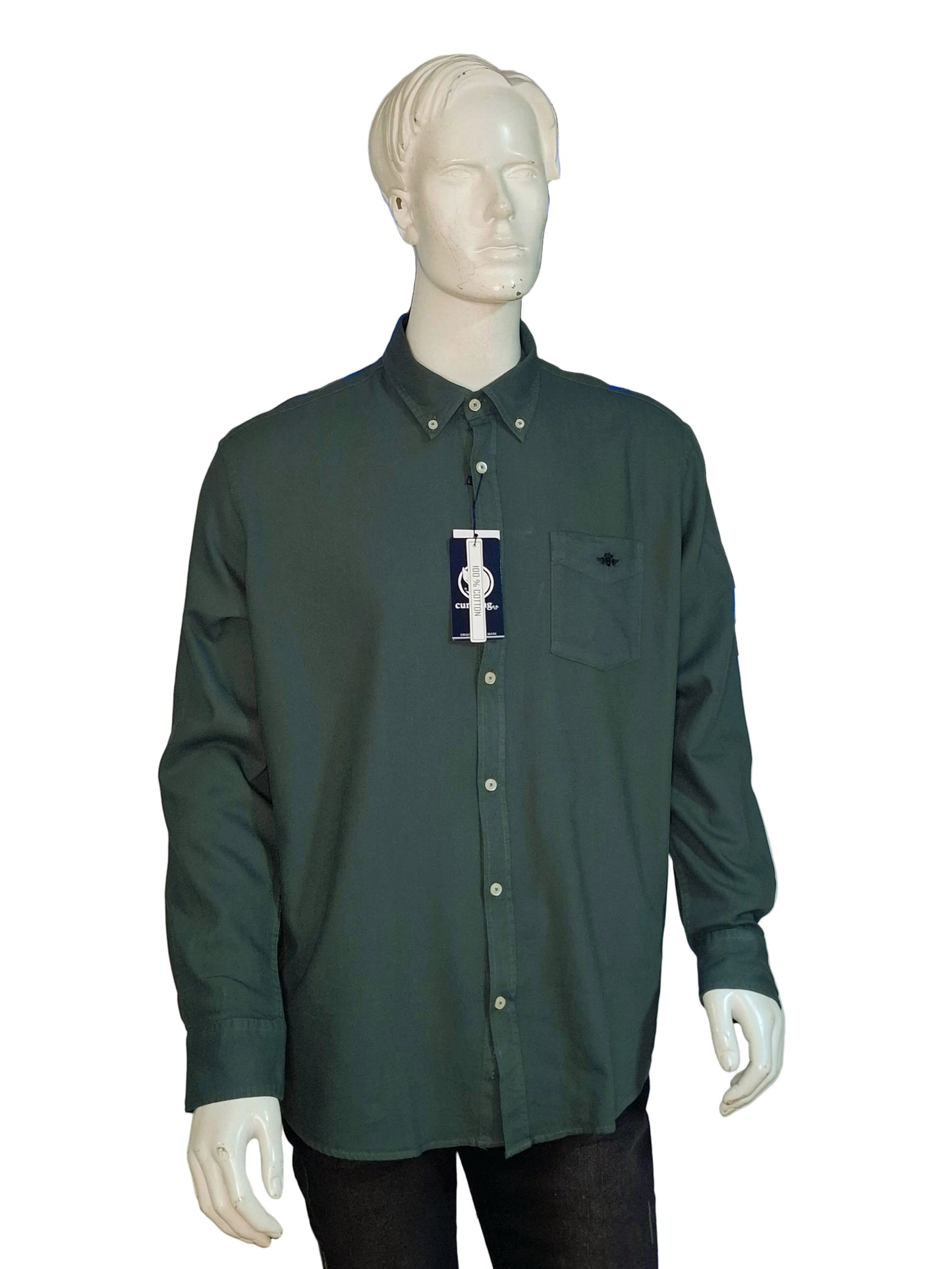 Camisa Napoles 100% Algodón Manga Larga Solo Talla XL
