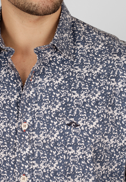 Camisa Estampada, manga larga, algodón