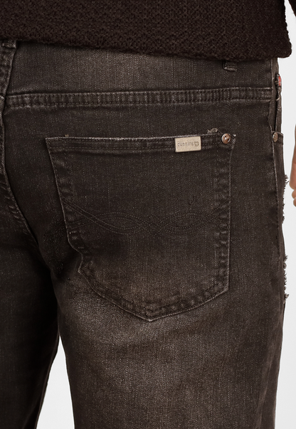 Jeans Slim Fit Destroyed, cotton spandex   646723