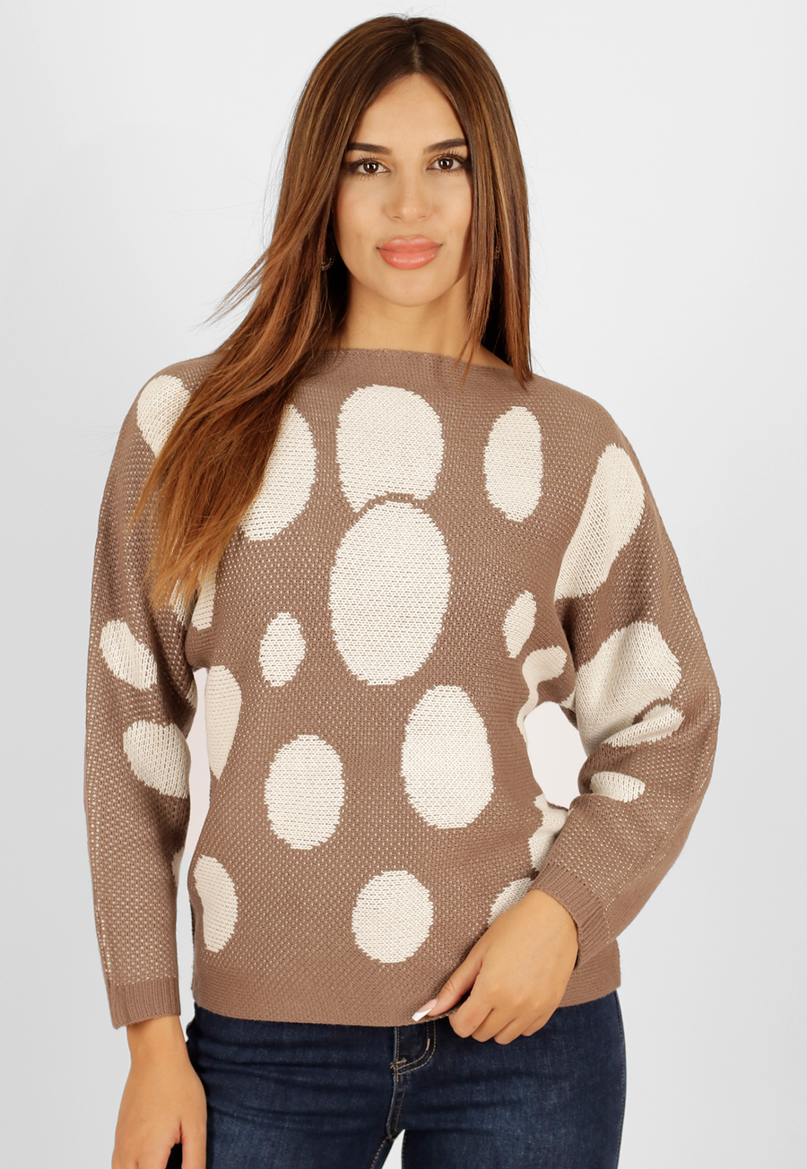 Sweater Círculos cuello bote