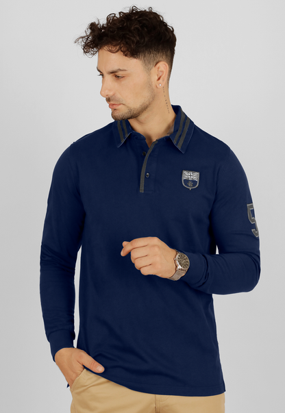 Polerón cuello con vivos, 100% algodón