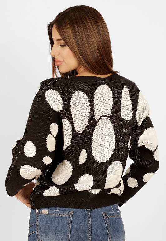 Sweater Círculos cuello bote