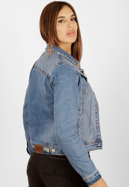 Chaqueta Mezclilla con tachas