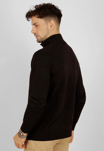 Sweater cuello tejido 3 botones SB695