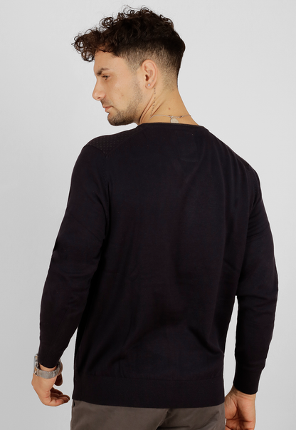 Sweater Jacquard, cuello v