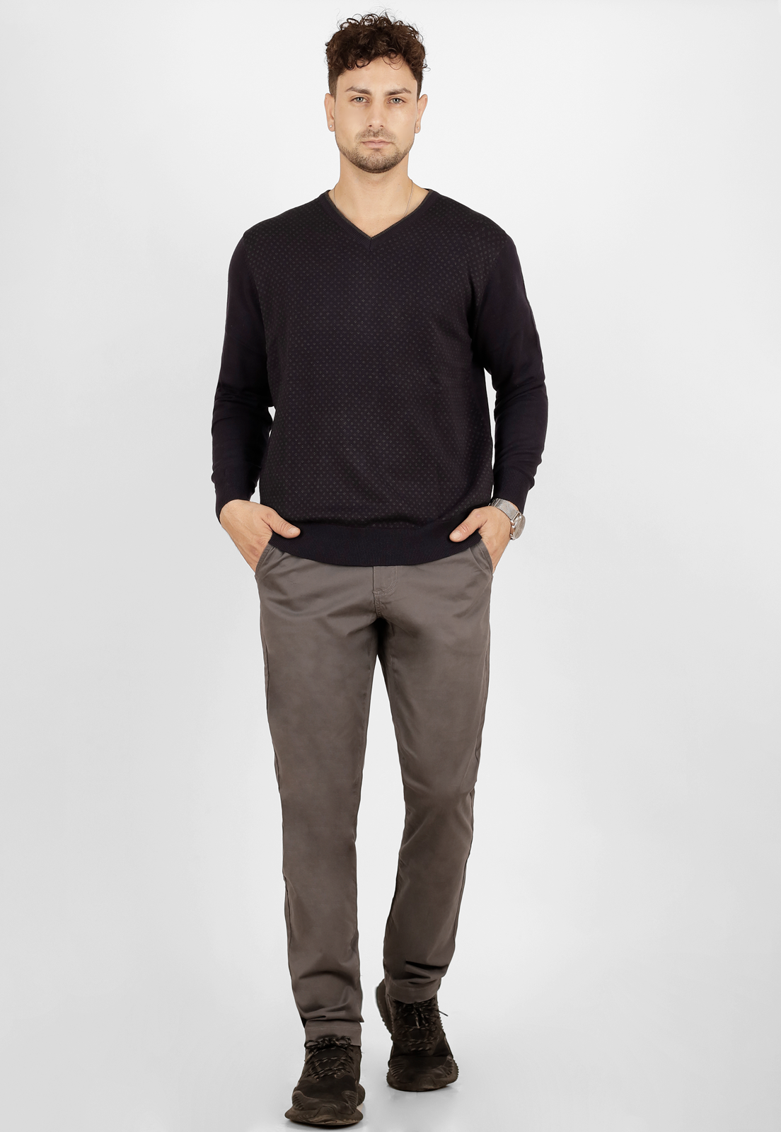 Pantalon Slim Fit, cotton spandex
