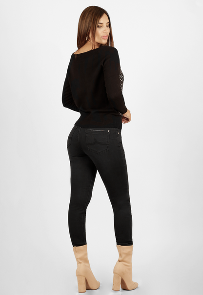 Jeans Skinny Destroyed Spandex      0330323