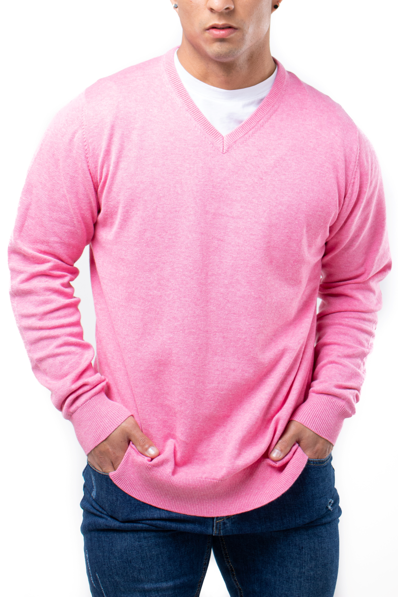 Sweater Cuello V 100% algodón M103