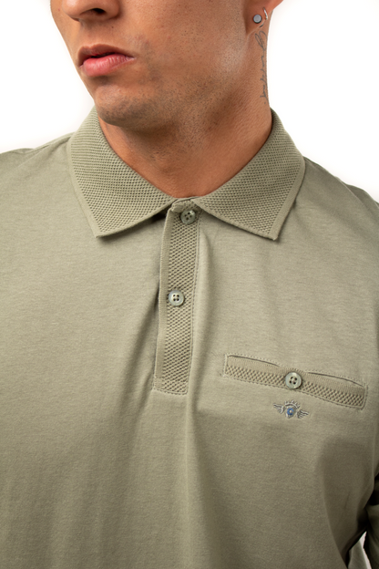 Polera Cuello Tejido 100% algodón P058