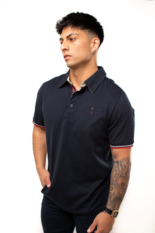 Polera Cuello Camisero 100% algodón P055