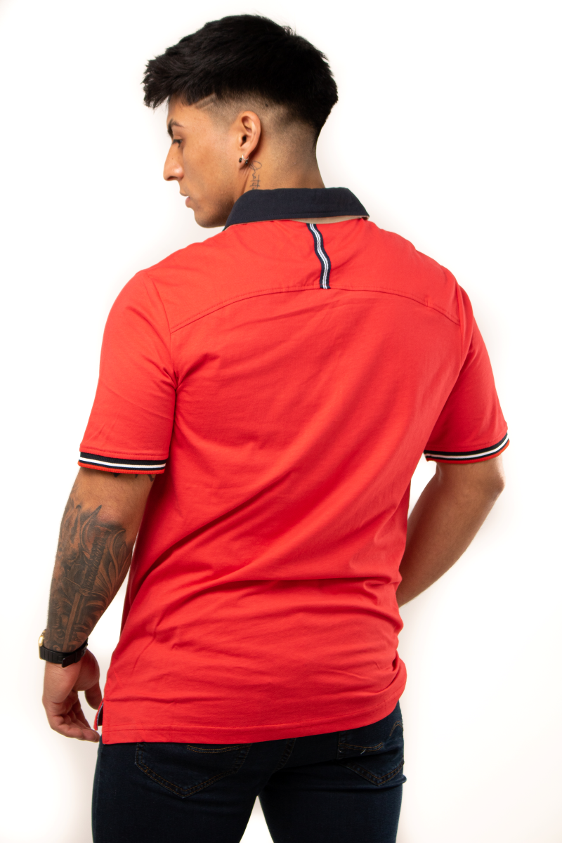 Polera Cuello Camisero 100% algodón P055
