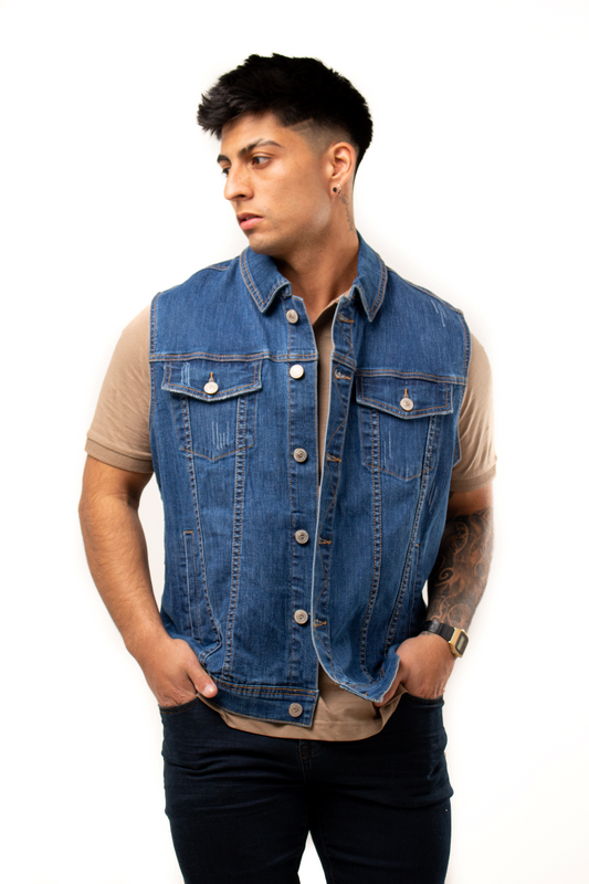 Chaqueta Mezclilla Sin Mangas 730523